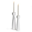 Napa White COLTON CANDLESTANDS, SET OF 2