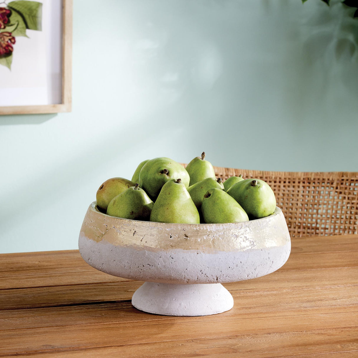 Napa Champagne/Natural MAUDE FOOTED DECORATIVE BOWL
