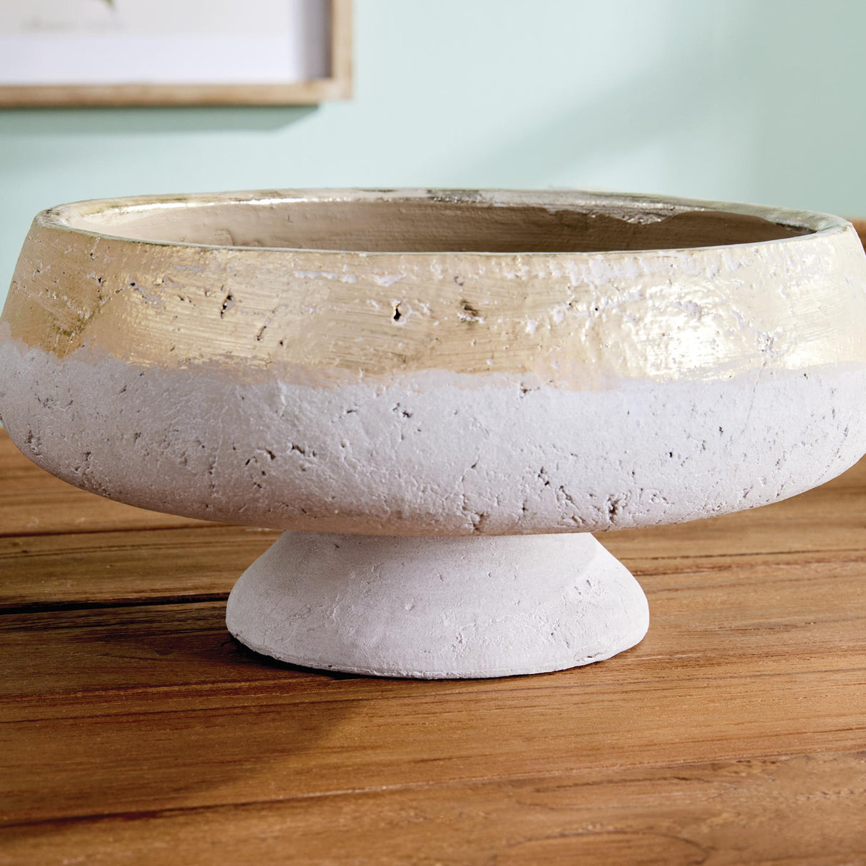 Napa Champagne/Natural MAUDE FOOTED DECORATIVE BOWL