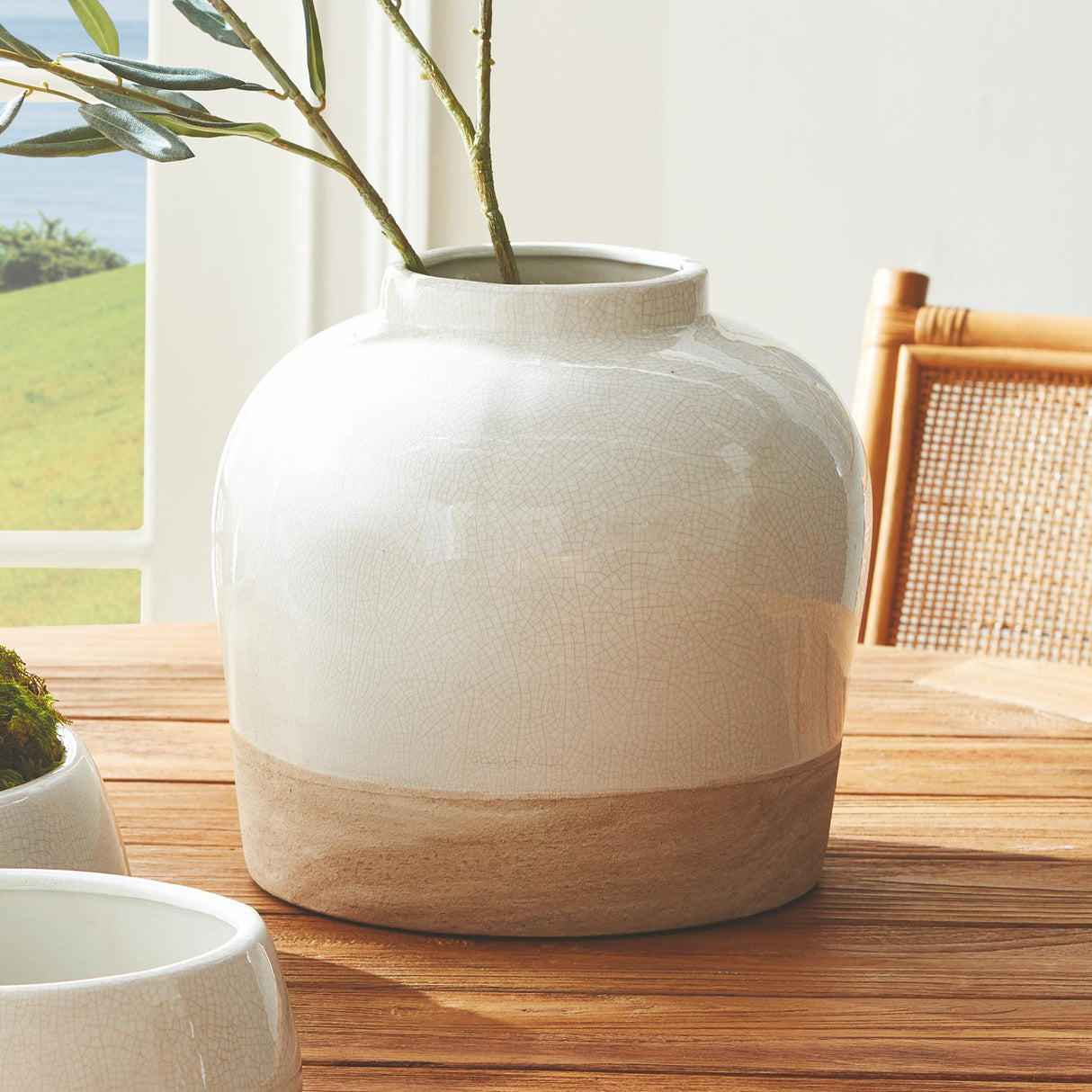 Napa Cream/Natural LEONA WIDE VASE