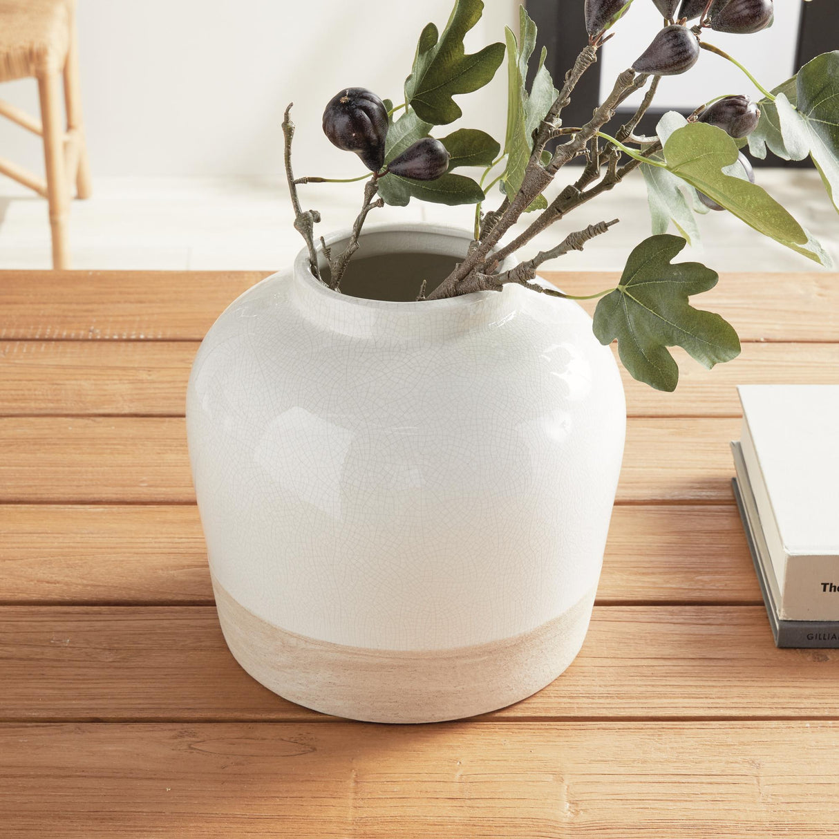 Napa Cream/Natural LEONA WIDE VASE