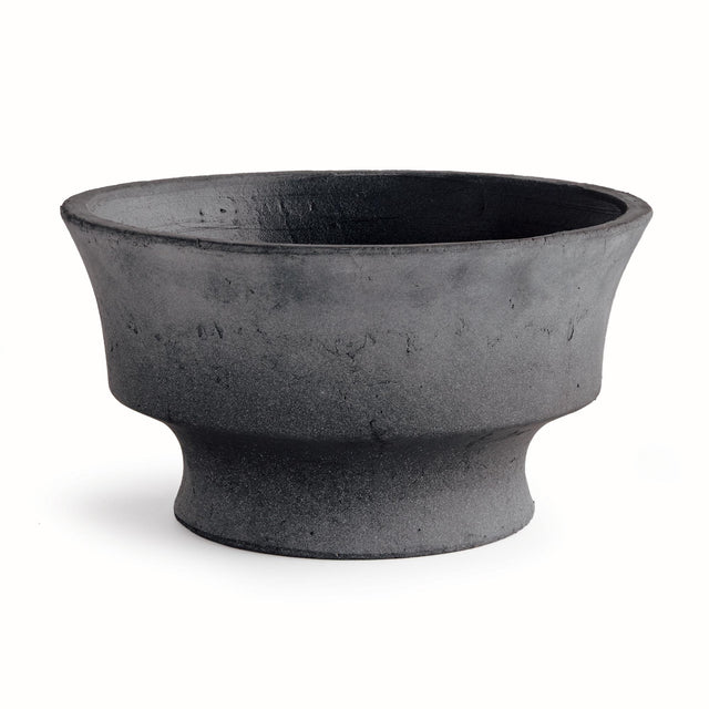 Napa Washed Black CEDRIC DECORATIVE FOOTED BOWL