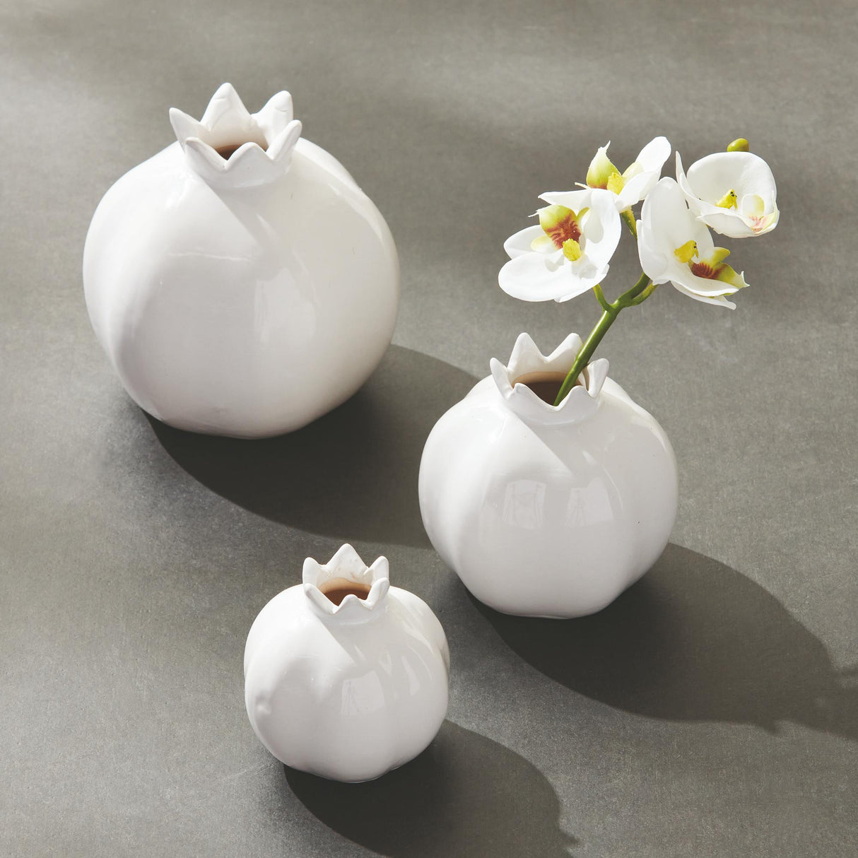 Napa White POMONA BUD VASES, SET OF 3