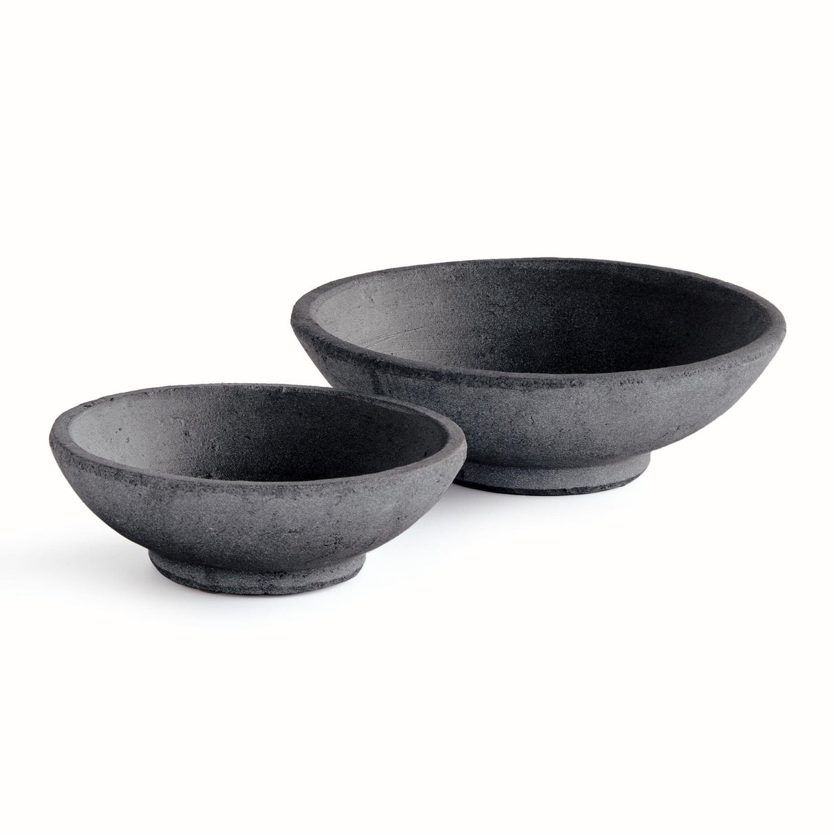 Napa Washed Black CEDRIC DECORATIVE BOWLS, SET OF 2
