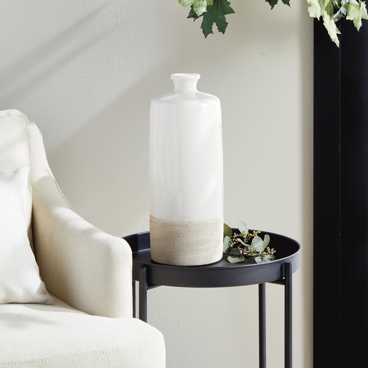 Napa Cream/Natural LEONA BOTTLE VASE LARGE