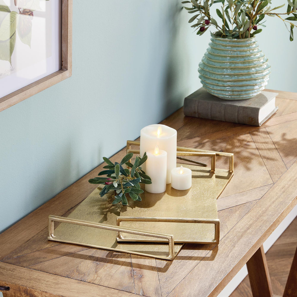 Napa Gold ELORA DECORATIVE TRAYS, SET OF 2