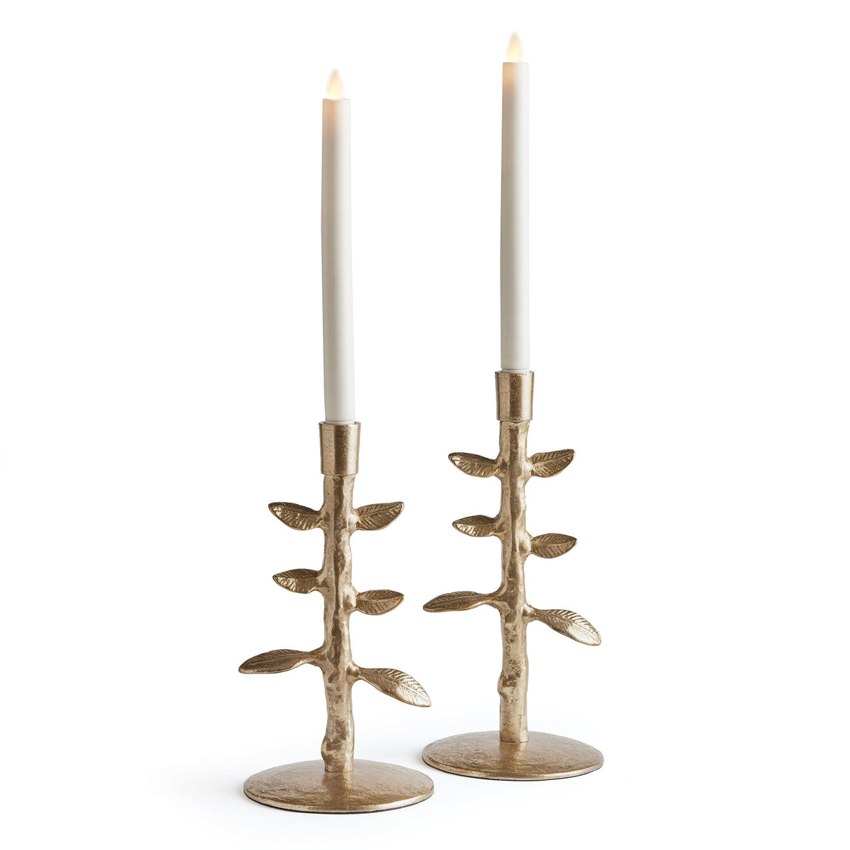 Napa Gold BRIER TAPER HOLDERS, SET OF 2