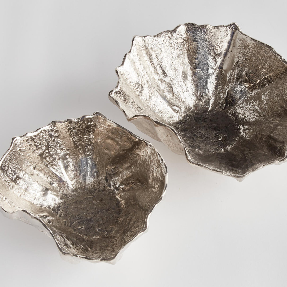 Napa Silver OSTRA DECORATIVE BOWLS, SET OF 2