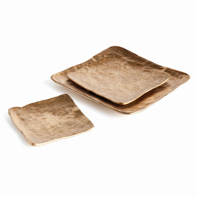 Napa Gold IMANI DECORATIVE SQUARE TRAYS, SET OF 3