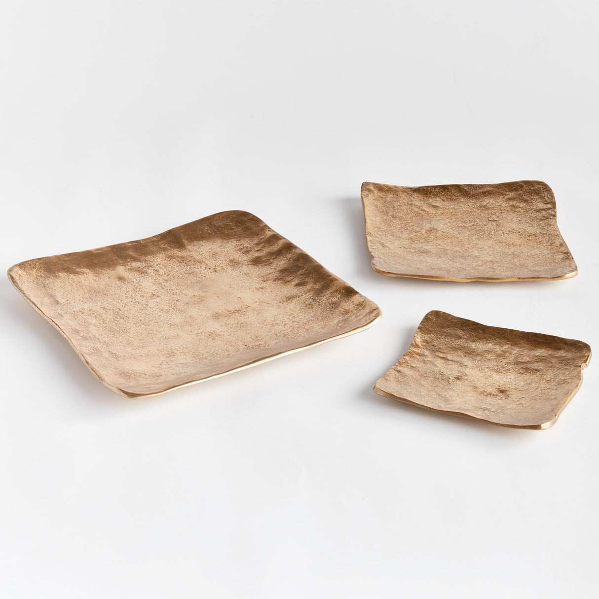 Napa Gold IMANI DECORATIVE SQUARE TRAYS, SET OF 3