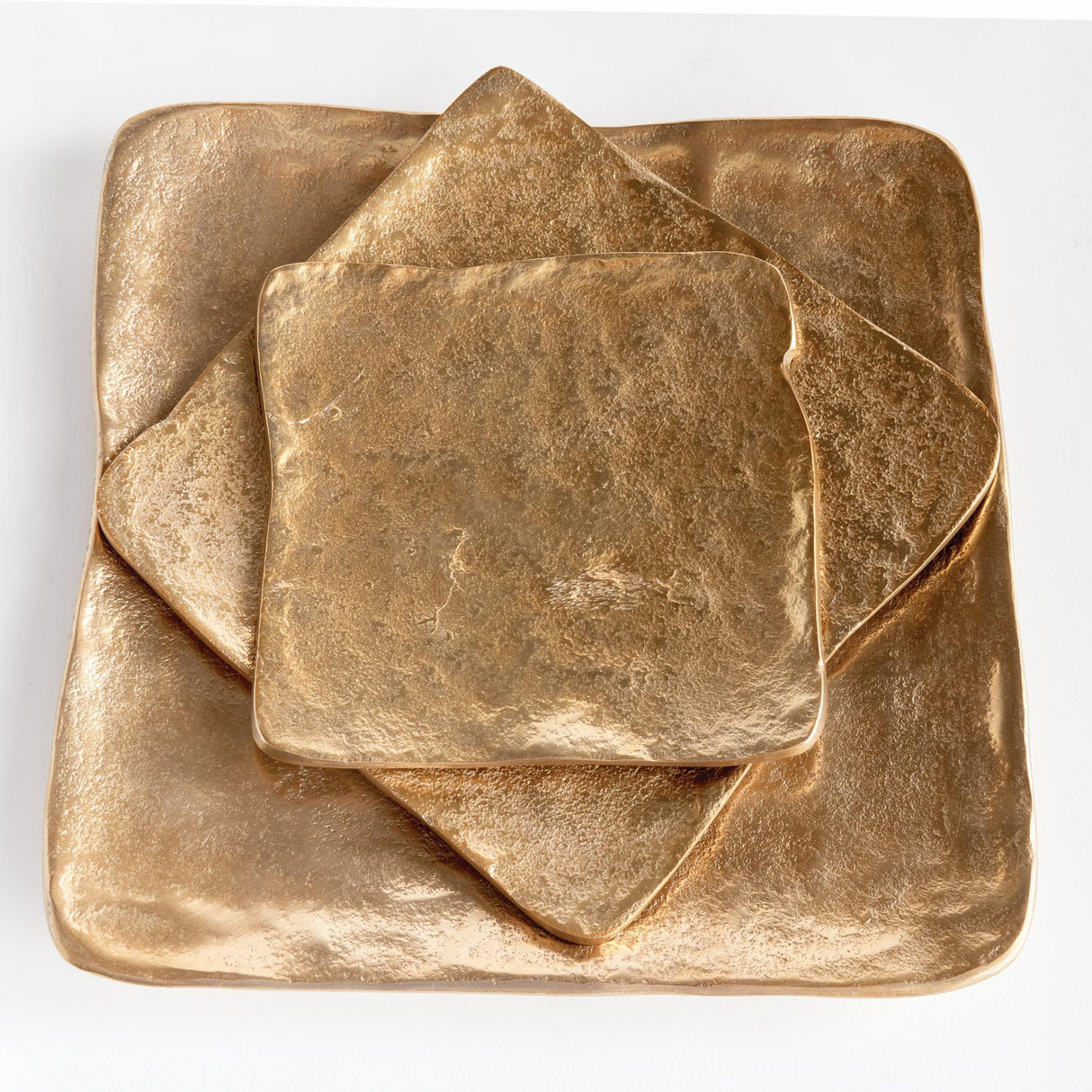 Napa Gold IMANI DECORATIVE SQUARE TRAYS, SET OF 3