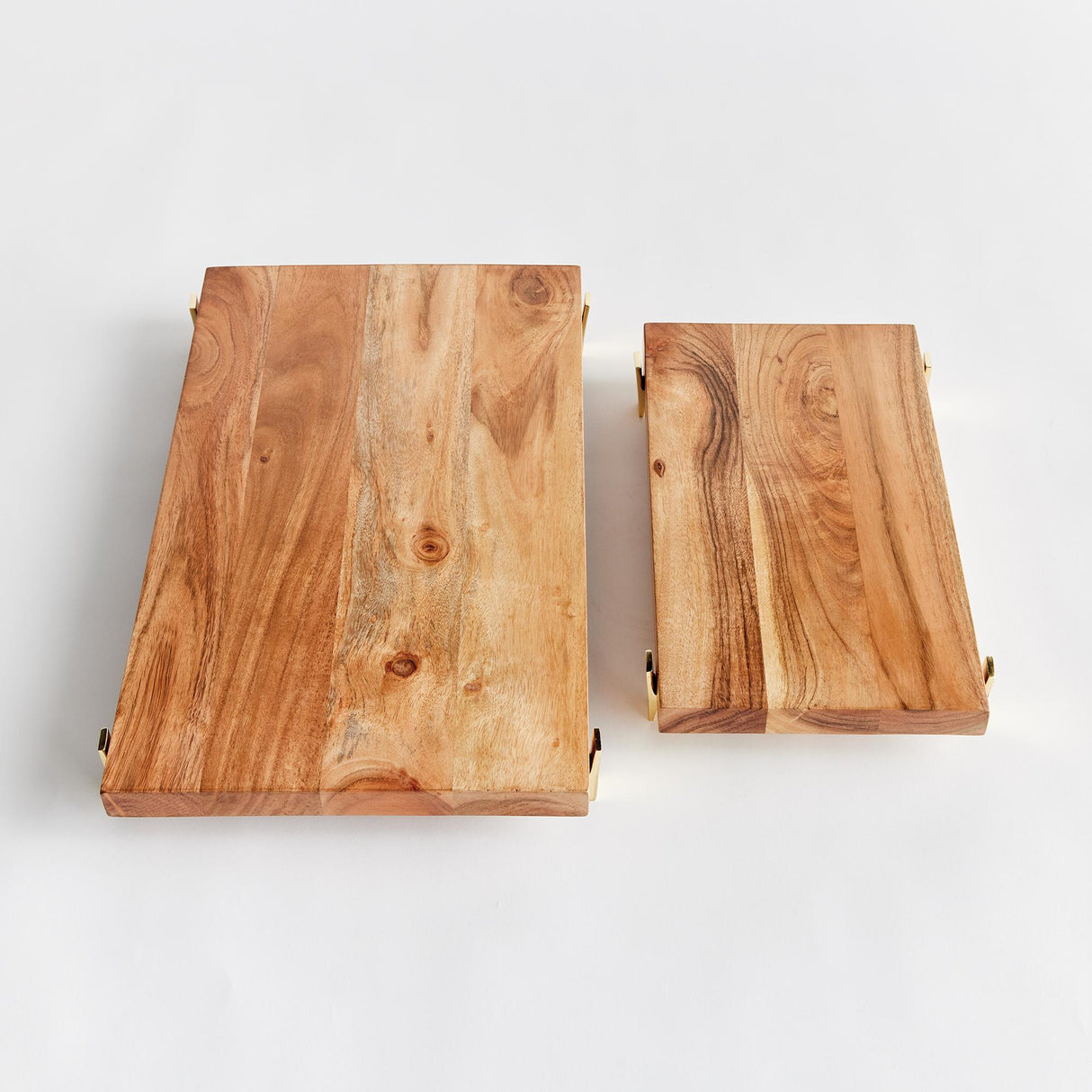 Napa Natural/Gold CHERIE SERVING BOARDS, SET OF 2