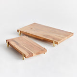 Napa Natural/Gold CHERIE SERVING BOARDS, SET OF 2
