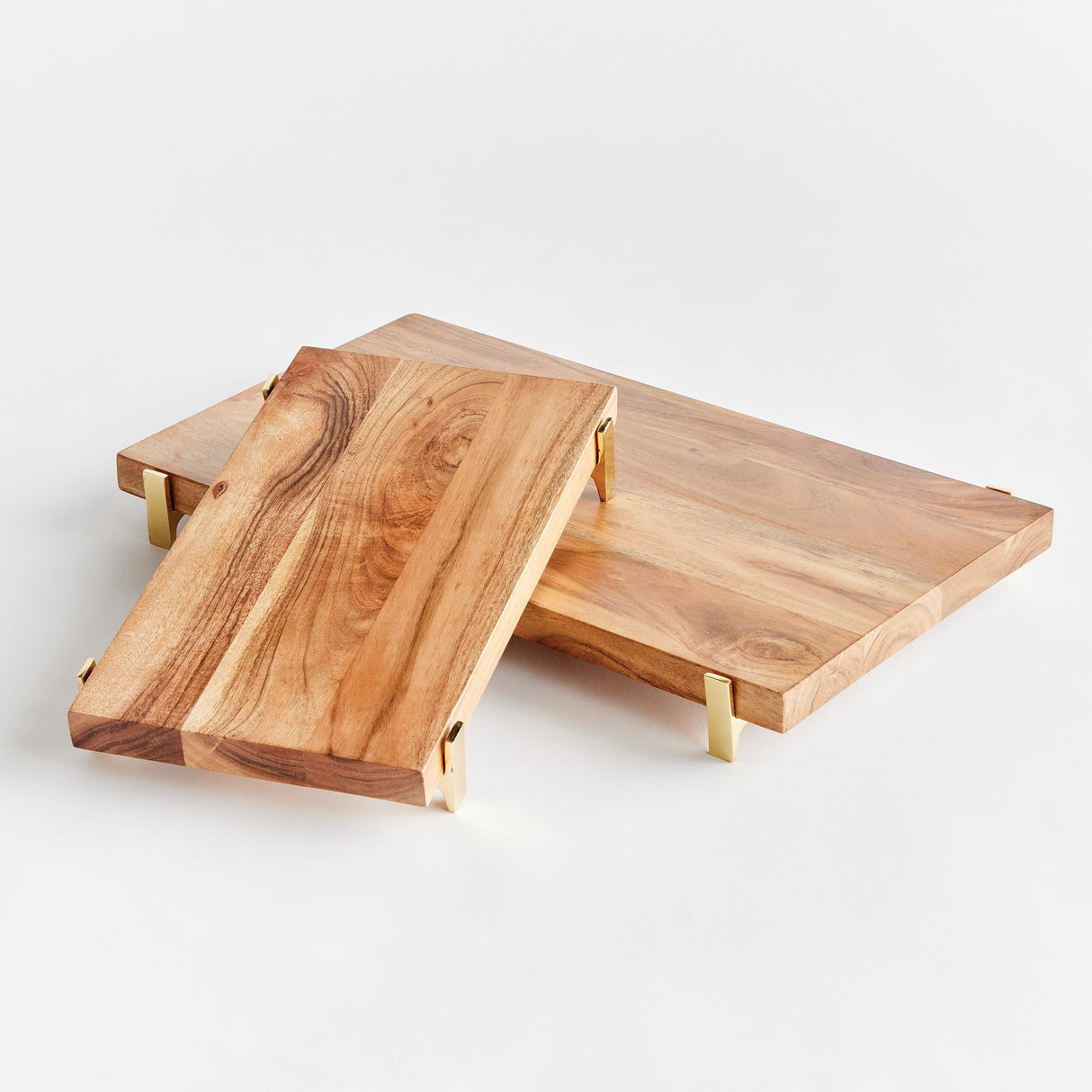 Napa Natural/Gold CHERIE SERVING BOARDS, SET OF 2