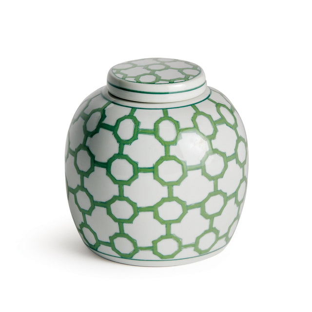 Napa Green/White IMPERIAL LINK LIDDED JAR