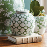 Napa Green/White IMPERIAL LINK LIDDED JAR