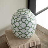 Napa Green/White IMPERIAL LINK LIDDED JAR