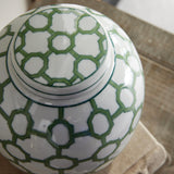 Napa Green/White IMPERIAL LINK LIDDED JAR