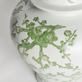 Napa Green/White IMPERIAL EMPRESS LIDDED GINGER JAR