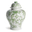 Napa Green/White IMPERIAL EMPRESS LIDDED GINGER JAR