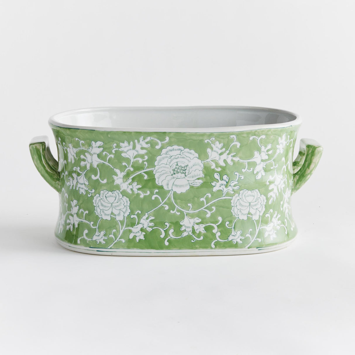 Napa Green/White IMPERIAL LOTUS PLANTER