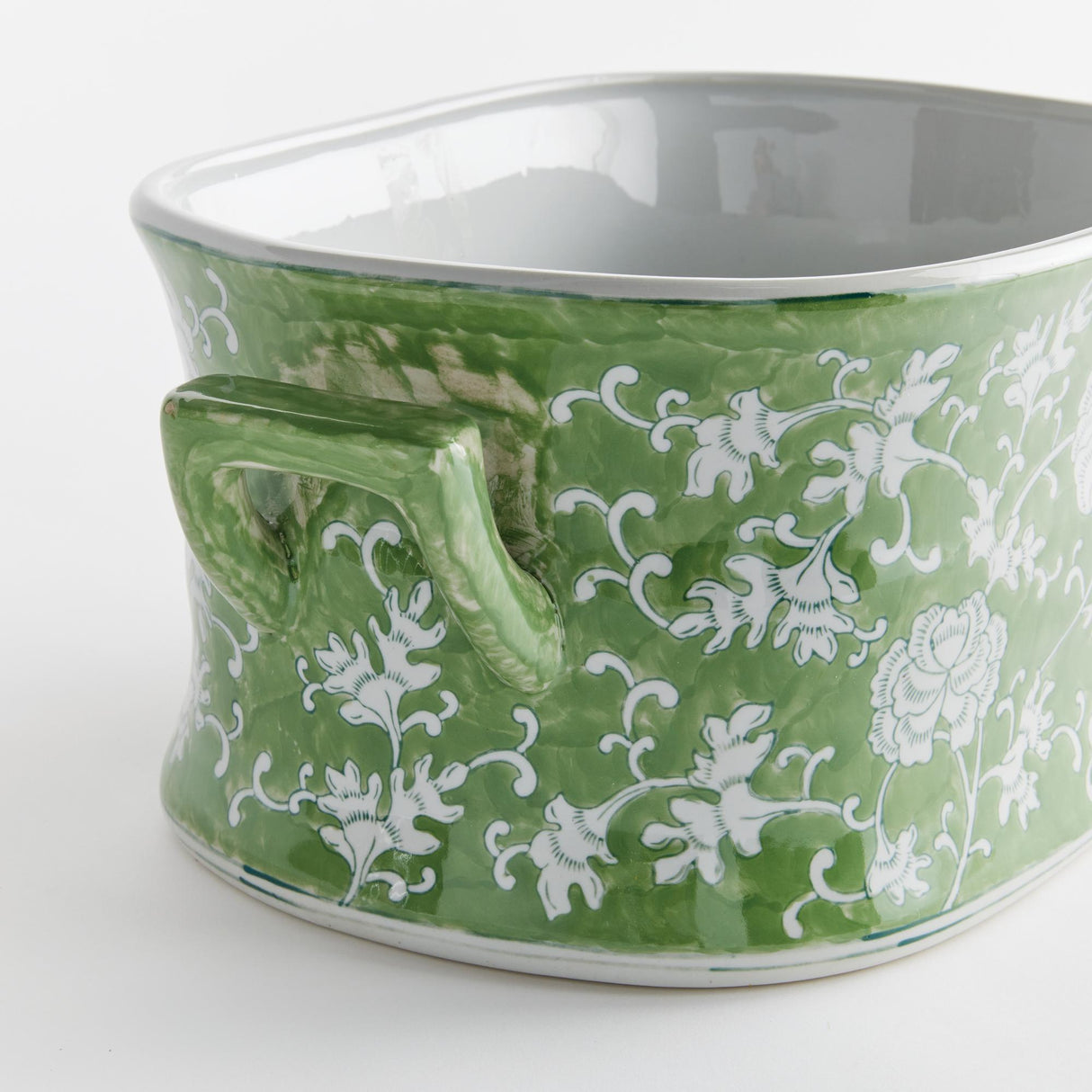 Napa Green/White IMPERIAL LOTUS PLANTER