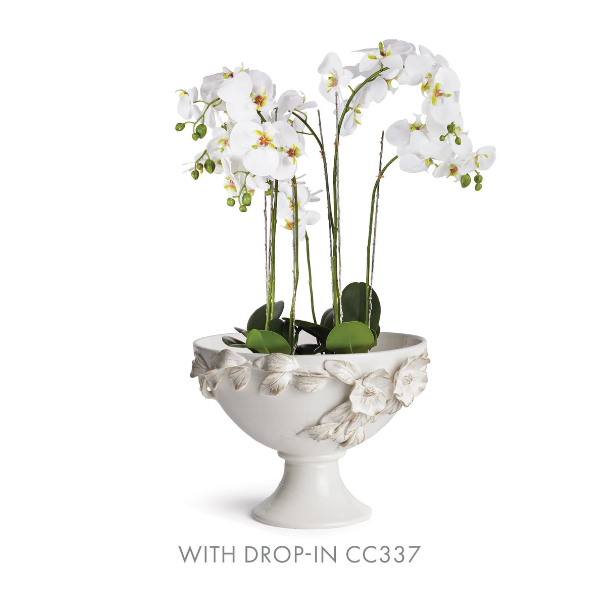 Napa White FIORI DECORATIVE FOOTED BOWL