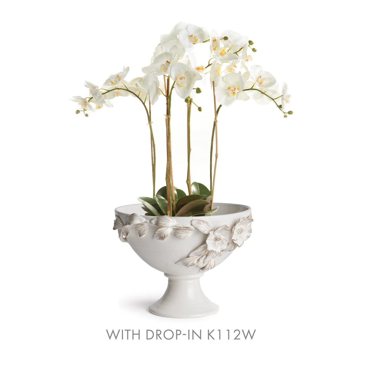 Napa White FIORI DECORATIVE FOOTED BOWL