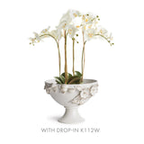 Napa White FIORI DECORATIVE FOOTED BOWL