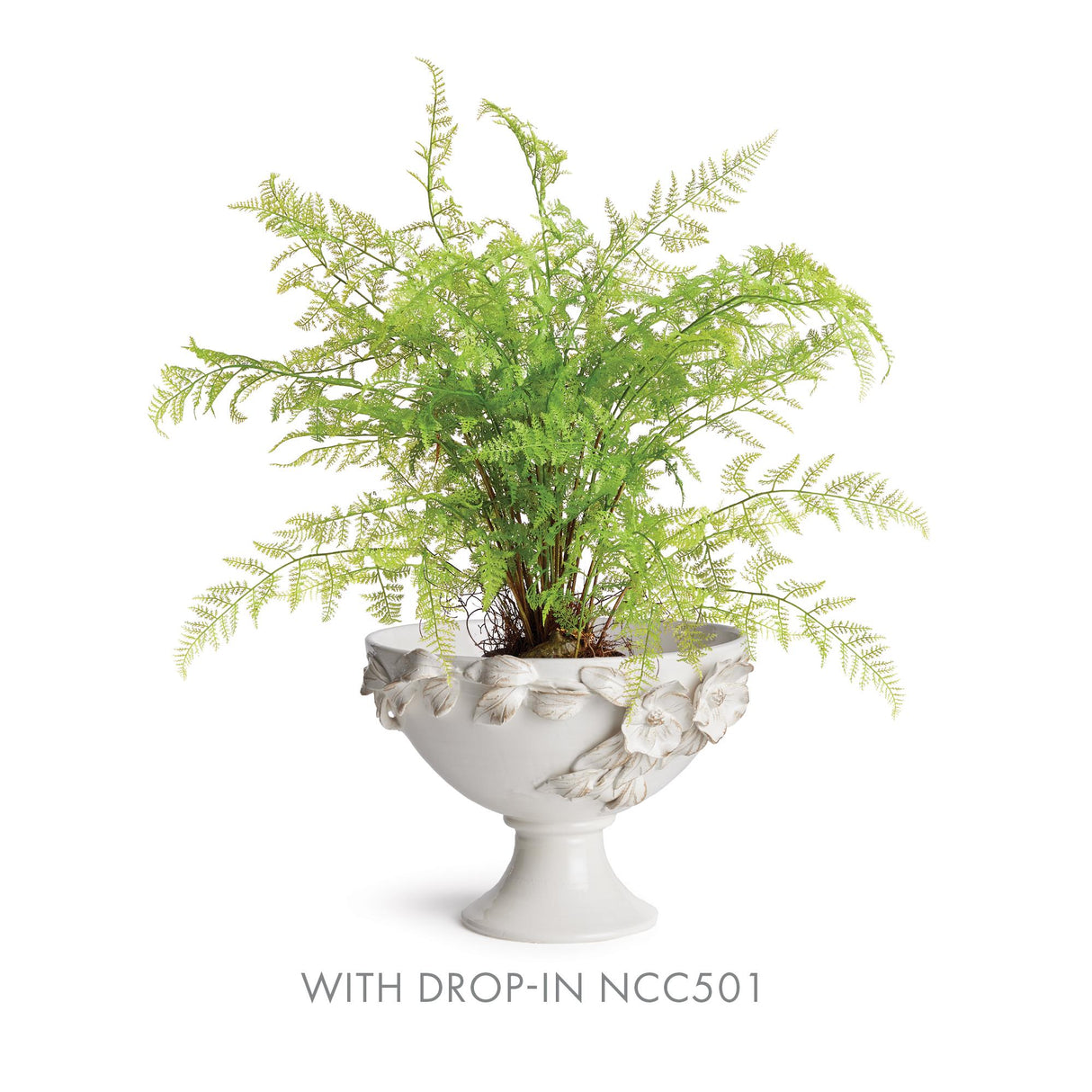 Napa White FIORI DECORATIVE FOOTED BOWL