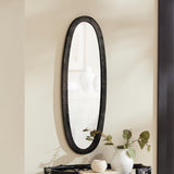 Napa Black LAMELLE OVAL MIRROR