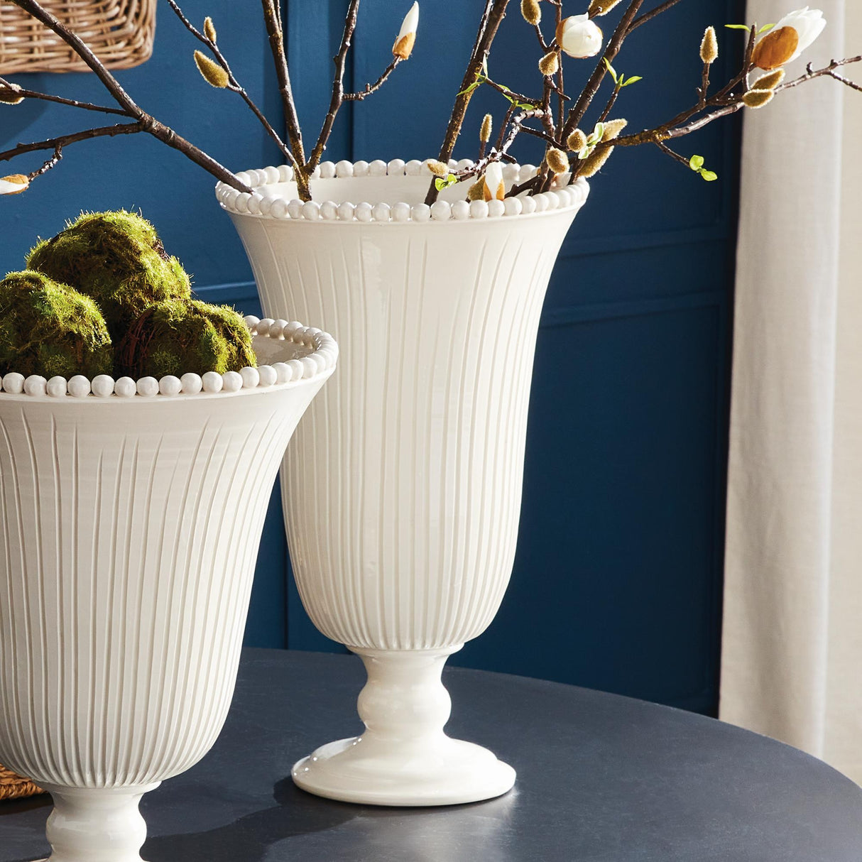 Napa White PERLA TALL VASE