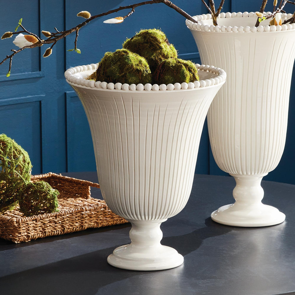Napa White PERLA WIDE VASE
