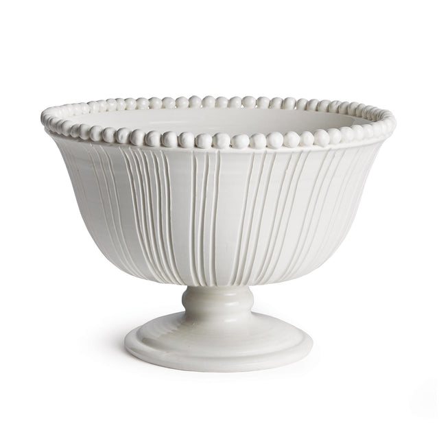 Napa White PERLA DECORATIVE FOOTED BOWL