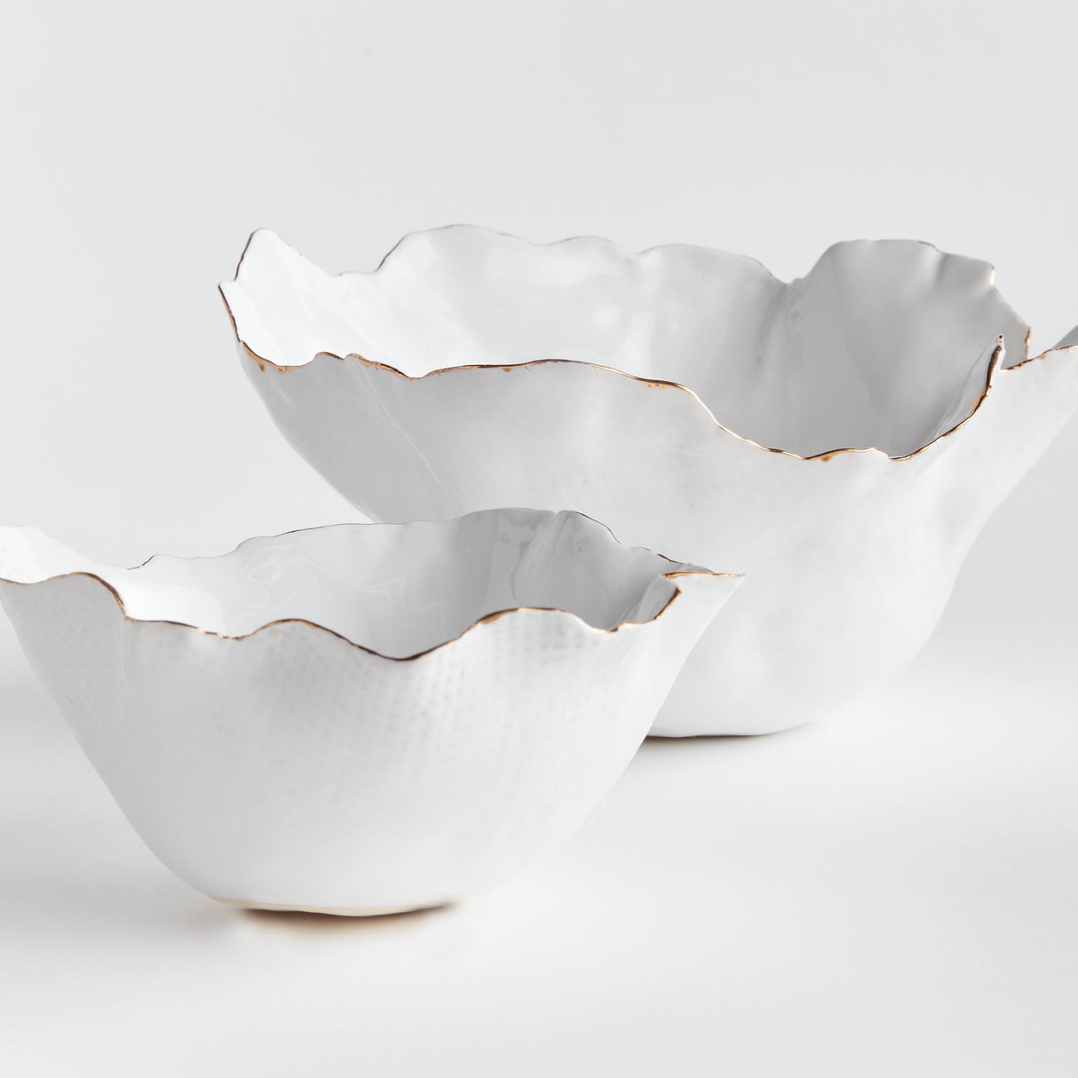 Napa White MARIBELLA DECORATIVE BOWLS, SET OF 2