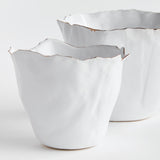 Napa White MARIBELLA CACHEPOTS, SET OF 2