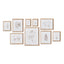 Napa Rattan wrapped frame BOTANICAL STUDY IN SEPIA, SET OF 9