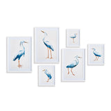 Napa Includes mat BLUE HERON GALLERY PRINTS, SET OF 6