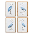 Napa Includes mat ELEGANT BLUE HERON PRINTS, SET OF 4