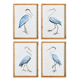 Napa Includes mat ELEGANT BLUE HERON PRINTS, SET OF 4