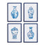 Napa Includes mat ORNAMENTAL URNS IN BLUE, SET OF 4
