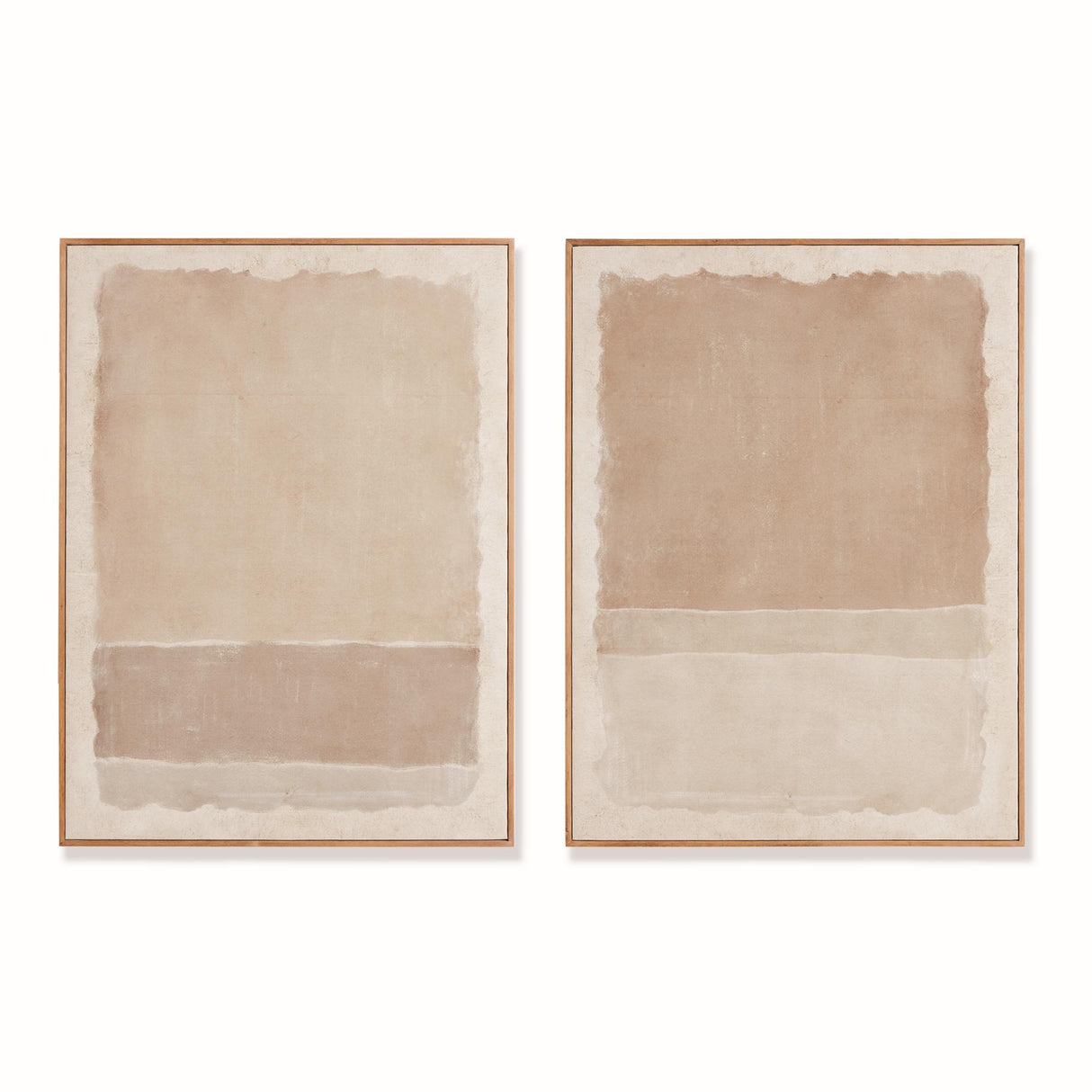 Napa Hangs vertical or horizontal COMPOSITION IN TAUPE GICLEES, SET OF 2