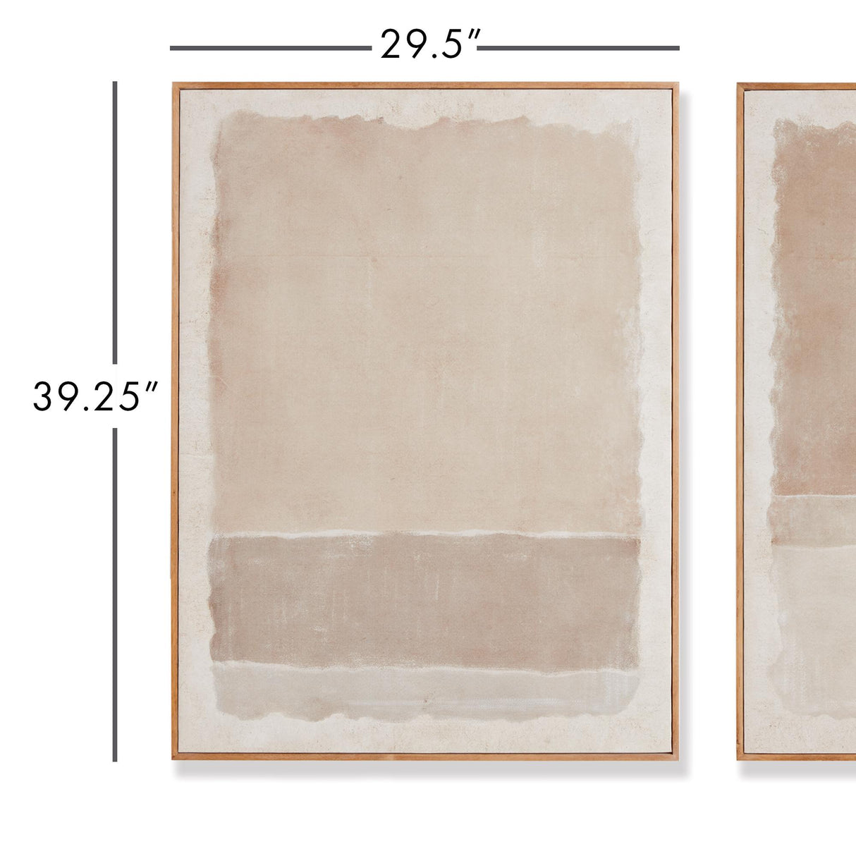 Napa Hangs vertical or horizontal COMPOSITION IN TAUPE GICLEES, SET OF 2