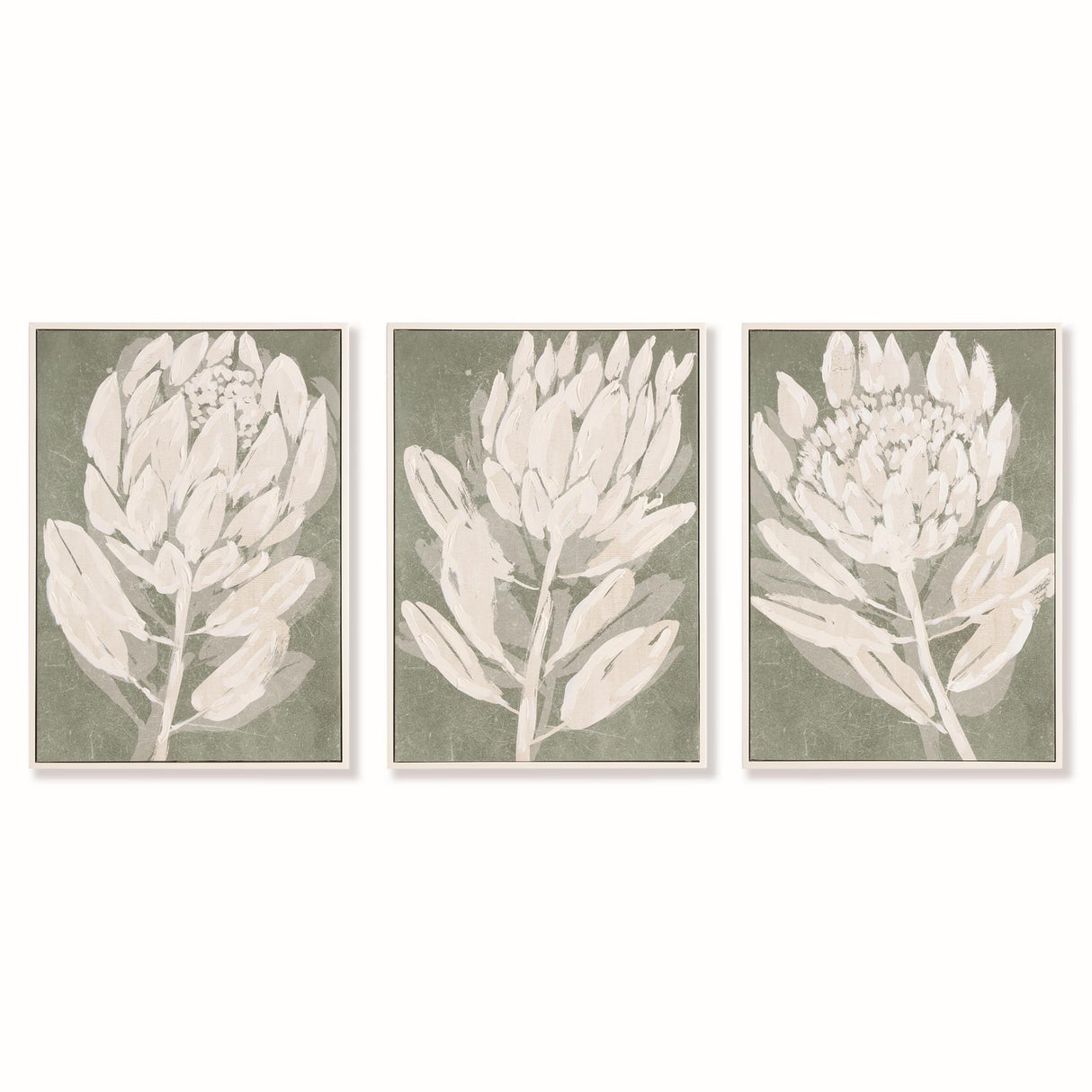 Napa  PROTEA TRIPTYCH HAND-EMBELLISHED GICLEES, SET OF 3