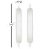 Napa White TALL NARROW MIRRORS, SET OF 2