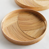 Napa Natural JELANI CANE ROUND TRAYS, SET OF 2
