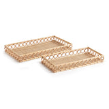 Napa Natural NINETTE RECTANGULAR TRAYS, SET OF 2