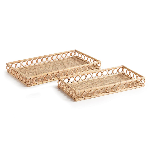 Napa Natural NINETTE RECTANGULAR TRAYS, SET OF 2