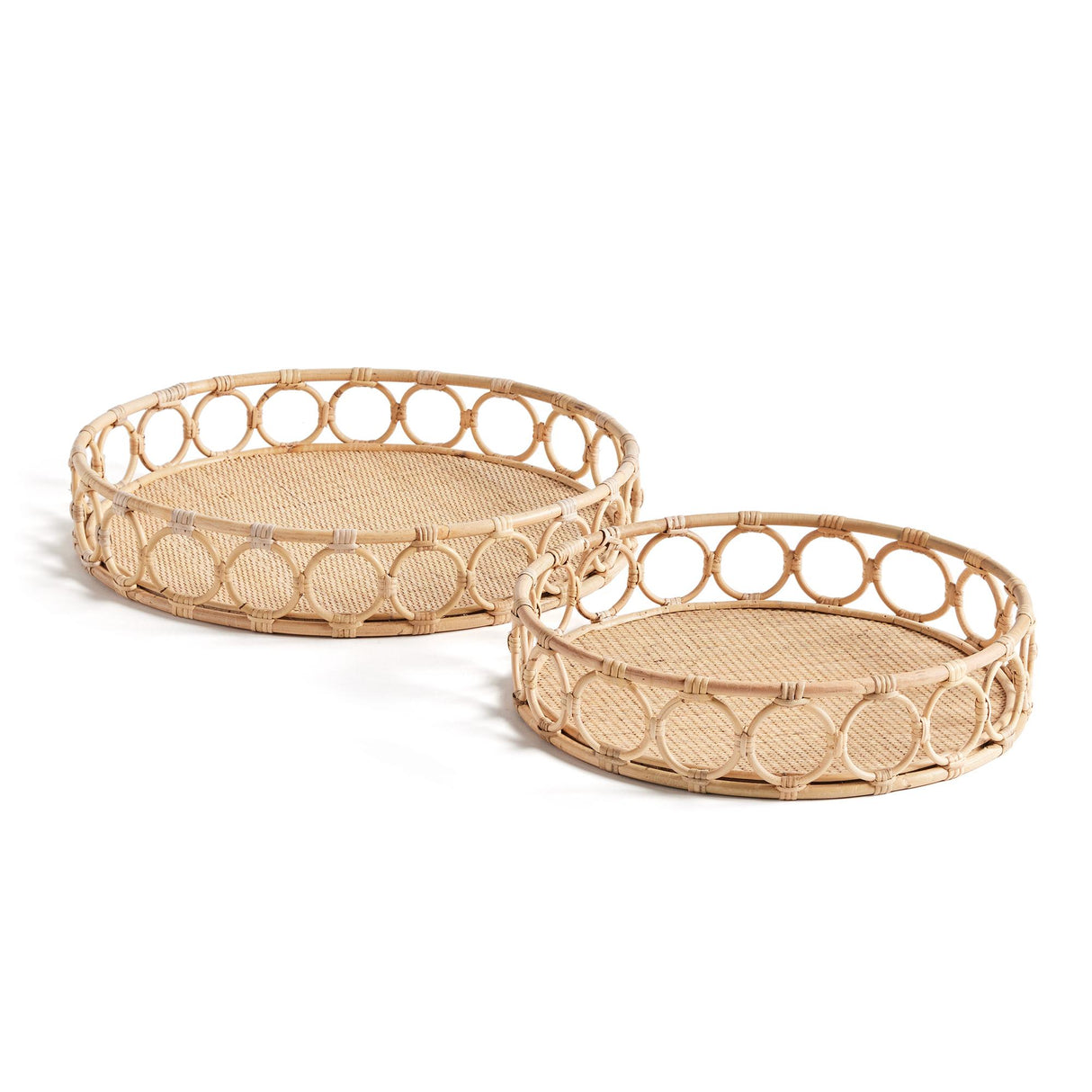 Napa Natural NINETTE ROUND TRAYS, SET OF 2