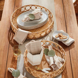 Napa Natural NINETTE ROUND TRAYS, SET OF 2